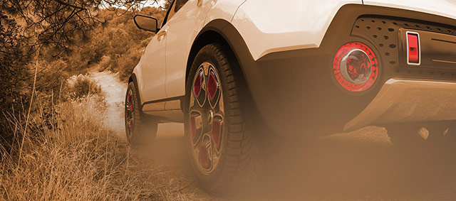 Rear of the Kia Trail'ster concept (teaser)