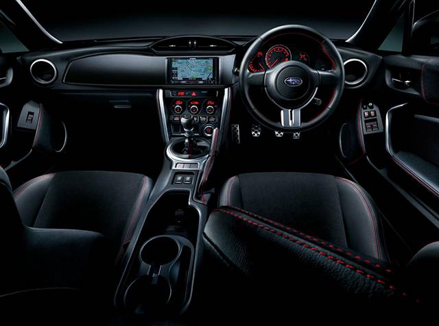 The interior of the 2015 Subaru BRZ