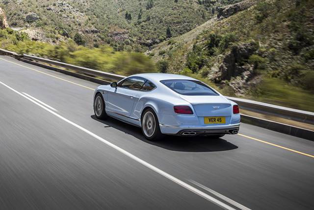 The rear of the Bentley Continental GT