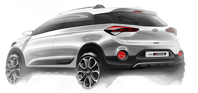 Rear of the Hyundai i20 Active
