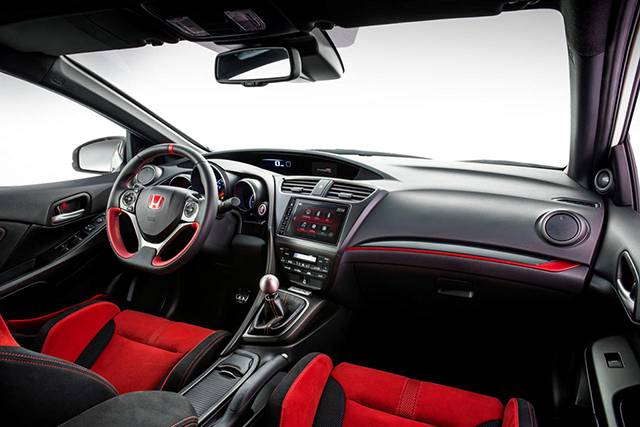 The interior of the 2015 Honda Civic Type R