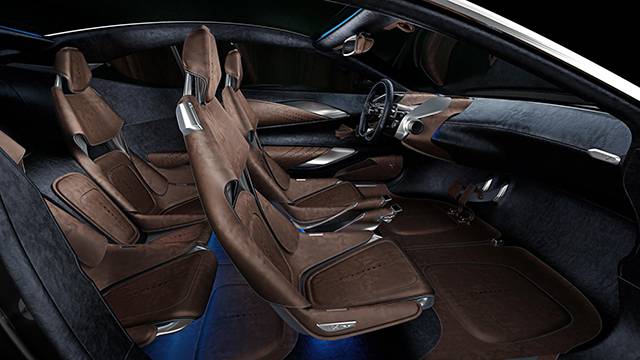 The interior of the Aston Martin DBX