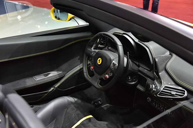 The interior of the Ferrari Sergio