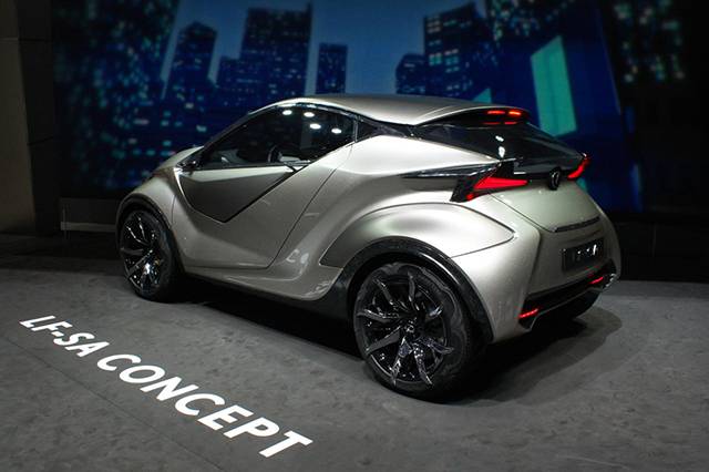 The rear and side of the Lexus LF-SA concept