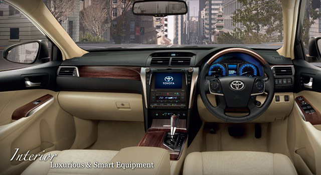The interior of the 2015 Toyota Camry