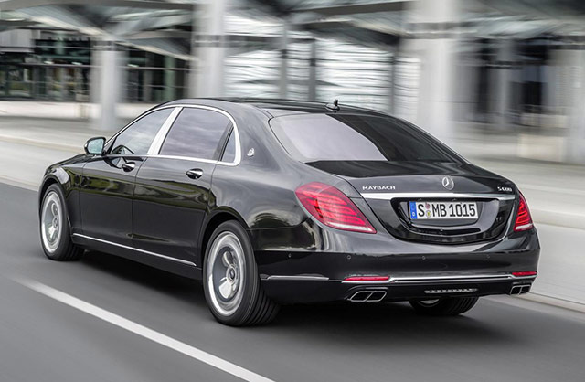 Rear of the Mercedes-Maybach