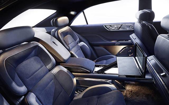 The rear seats on the Lincoln Continental concept