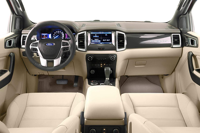 The interior of the 2015 Ford Everest