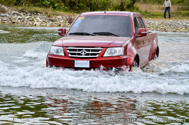 Tata Xenon fording the streams