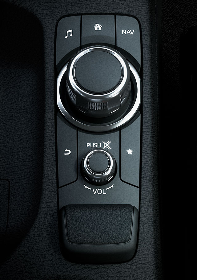 The rotary knob on the Mazda2