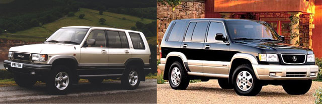 The Isuzu and Acura SUVs