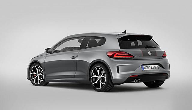 The rear and side of the 2015 VW Scirocco GTS