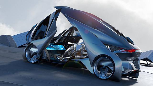 The unique doors of the Chevrolet FNR EV concept