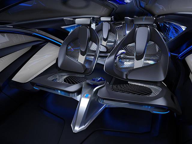 The interior of the Chevrolet FNR EV concept