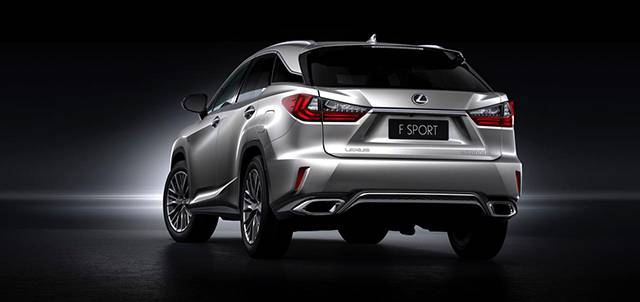 The rear design of the 2016 Lexus RX