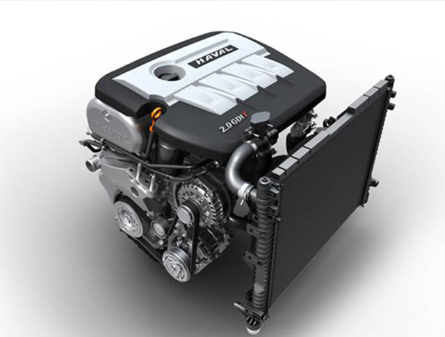 The 2.0-liter motor of the Haval H6 Coupe