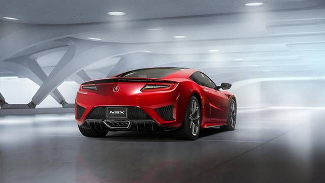 The rear design of the all-new Acura NSX