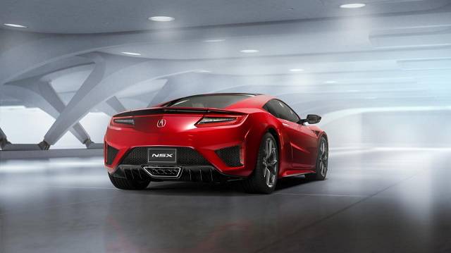The rear of the Acura NSX