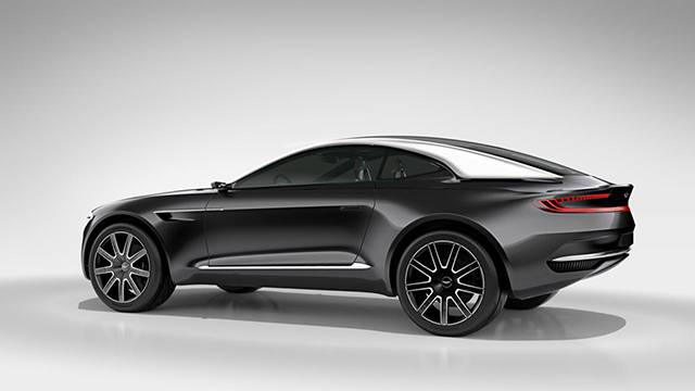 The rear and side of the Aston Martin DBX concept