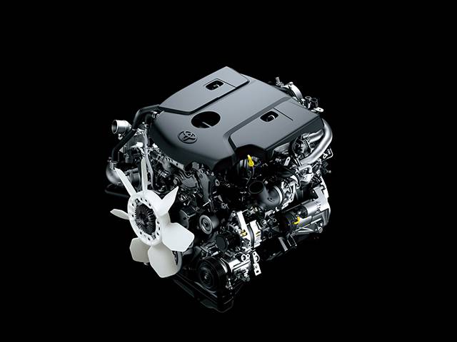 The 2.8-liter 1GD-FTV inline-four turbo diesel