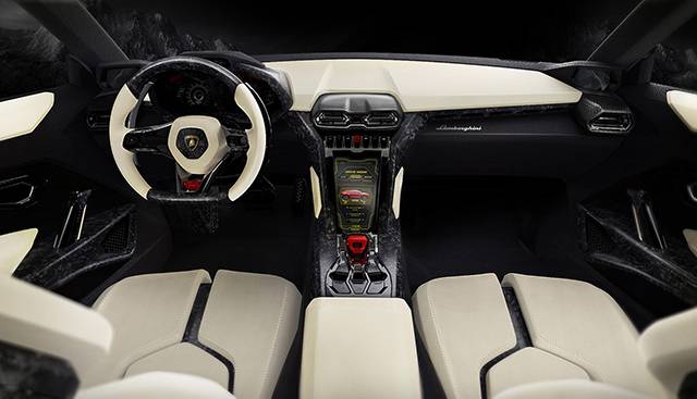 The interior of the Lamborghini Urus concept
