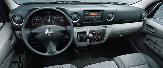 The interior of the NV350 Urvan