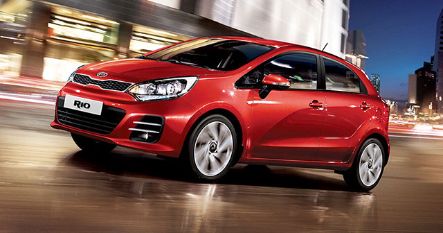 The currently sold Kia Rio hatchback