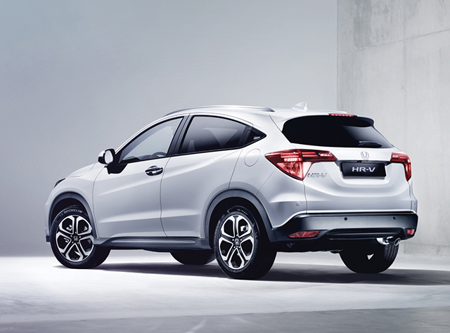 The side and rear of the 2015 Honda HR-V