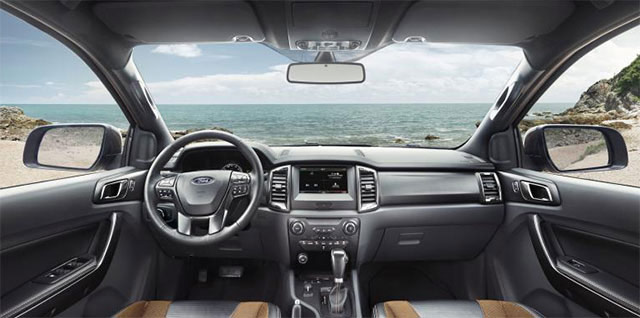 Interior of the 2015 Ford Ranger Wildtrak