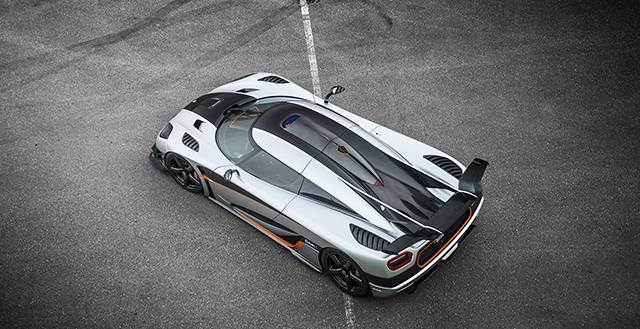 A top view of the Koenigsegg One:1