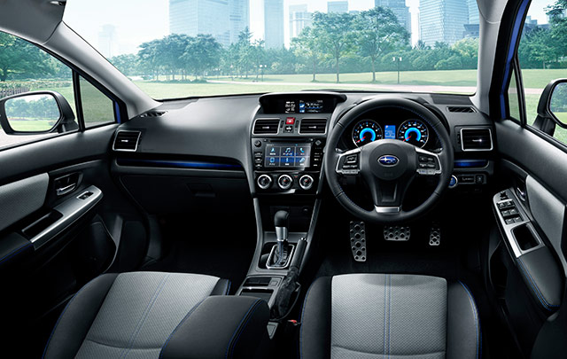 Interior of the 2015 Subaru Impreza Sport Hybrid