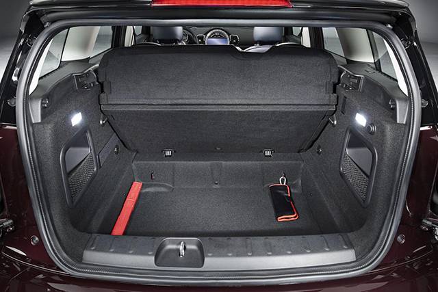 The cargo space of the 2016 Mini Clubman