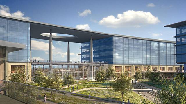 The rendering of their planned headquarters in Plano, Texas