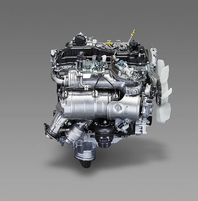 A side view of the new 1GD-FTV turbo diesel