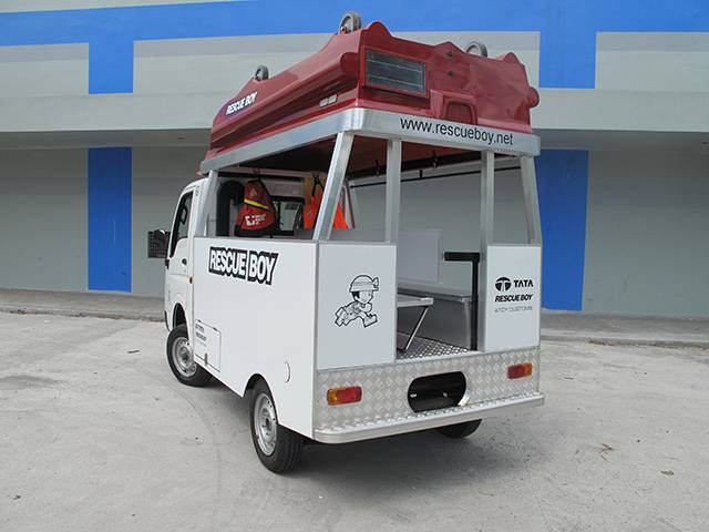 The rear design of the Tata Ace Rescue Boy