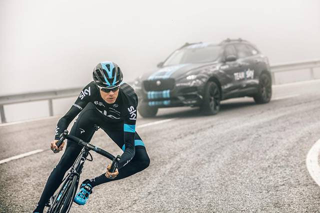 Chris Froome and the Jaguar F-Pace