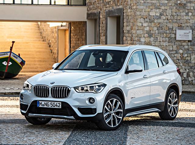 The BMW X1 white front