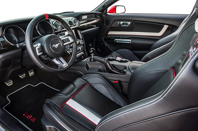 Interior of the Ford Mustang Apollo edition