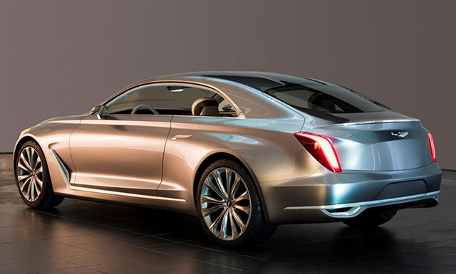 The rear and side of the Hyundai Vision G concept