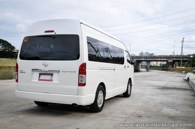 2015 Toyota Hiace Super Grandia LXV rear shot