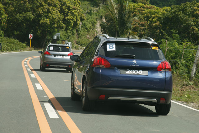 The Peugeot 2008 on the road