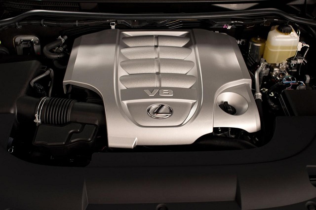 The 5.7-liter V8 in the LX 570