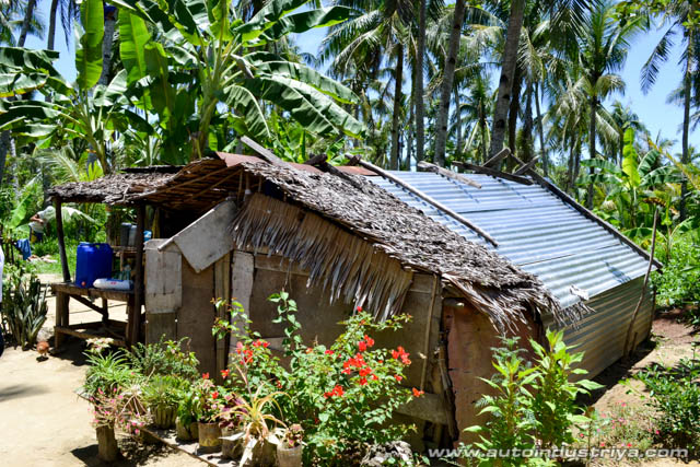 Makeshift house in Oras, Samar