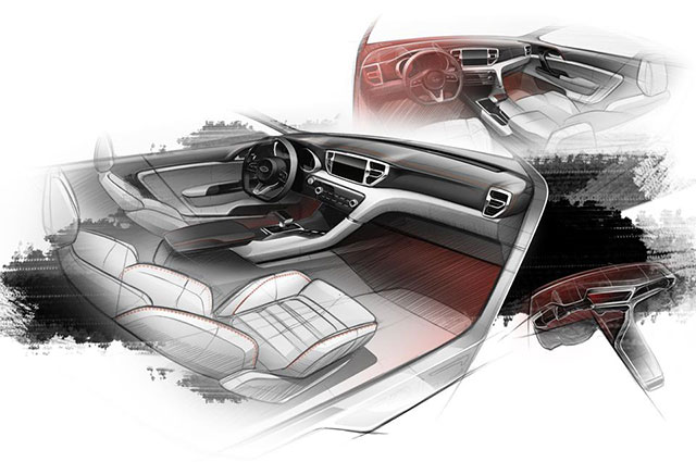 2016 Kia Sportage interior sketch