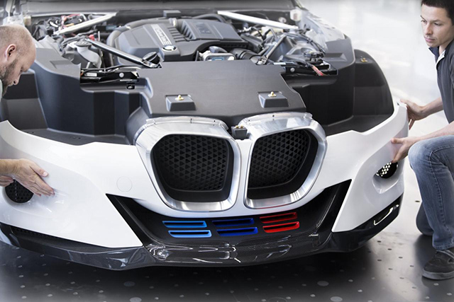 The front end of the BMW 3.0 CSL Hommage R