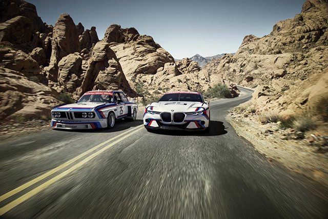 Side by side with the original BMW 3.0 CSL race car