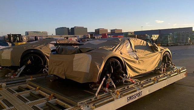 The rear of the rumored Bugatti Chiron prototype