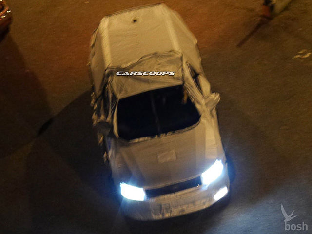 Aerial front view of the next-gen VW Tiguan
