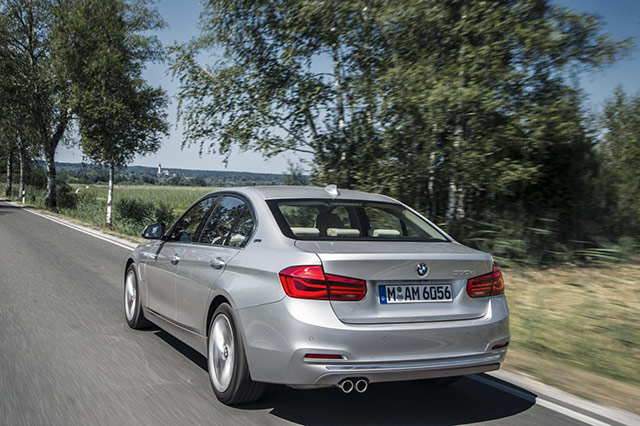 Rear of the BMW 330e