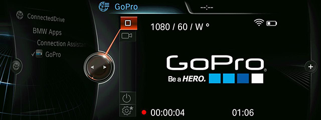 The GoPro integration in the BMW iDrive
